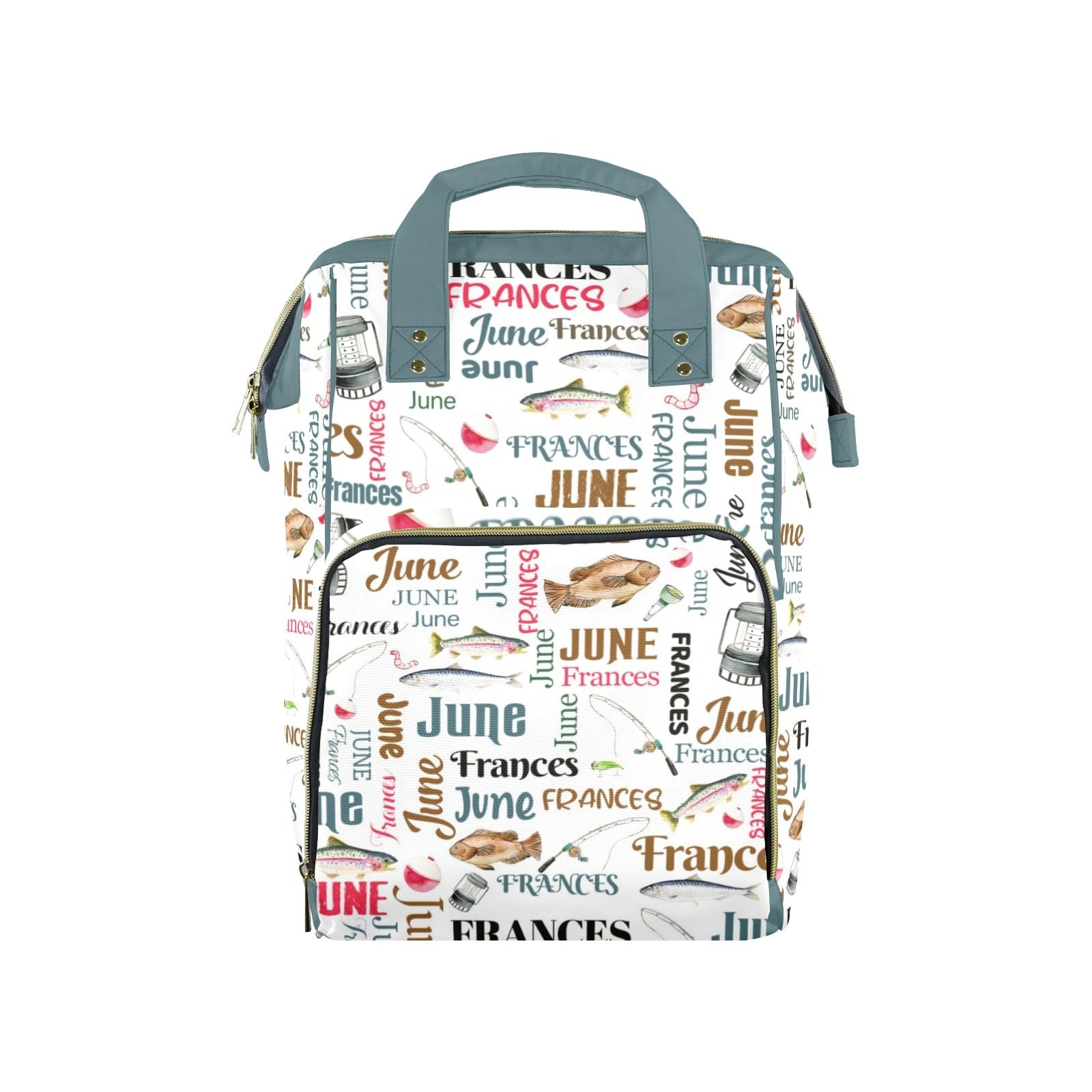 Noverbibi Custom Diaper Bag for Baby Girl Customized Fishing Baby Bag Personalized Nursing Bags with Name Custom Name Mommy Dayp