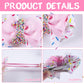 2Pcs Birthday Hair Bow For Girls, Pink Sprinkle Confetti Hair Clip For Baby Girls 1St Birthday Party Decorations