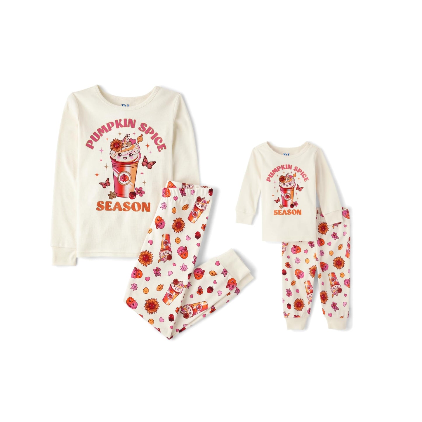 The Children'S Place,Unisex Baby,And Kids, Sibling Matching, Holiday Pajama Sets, Cotton,Pumpkin Spice Season,12 Months