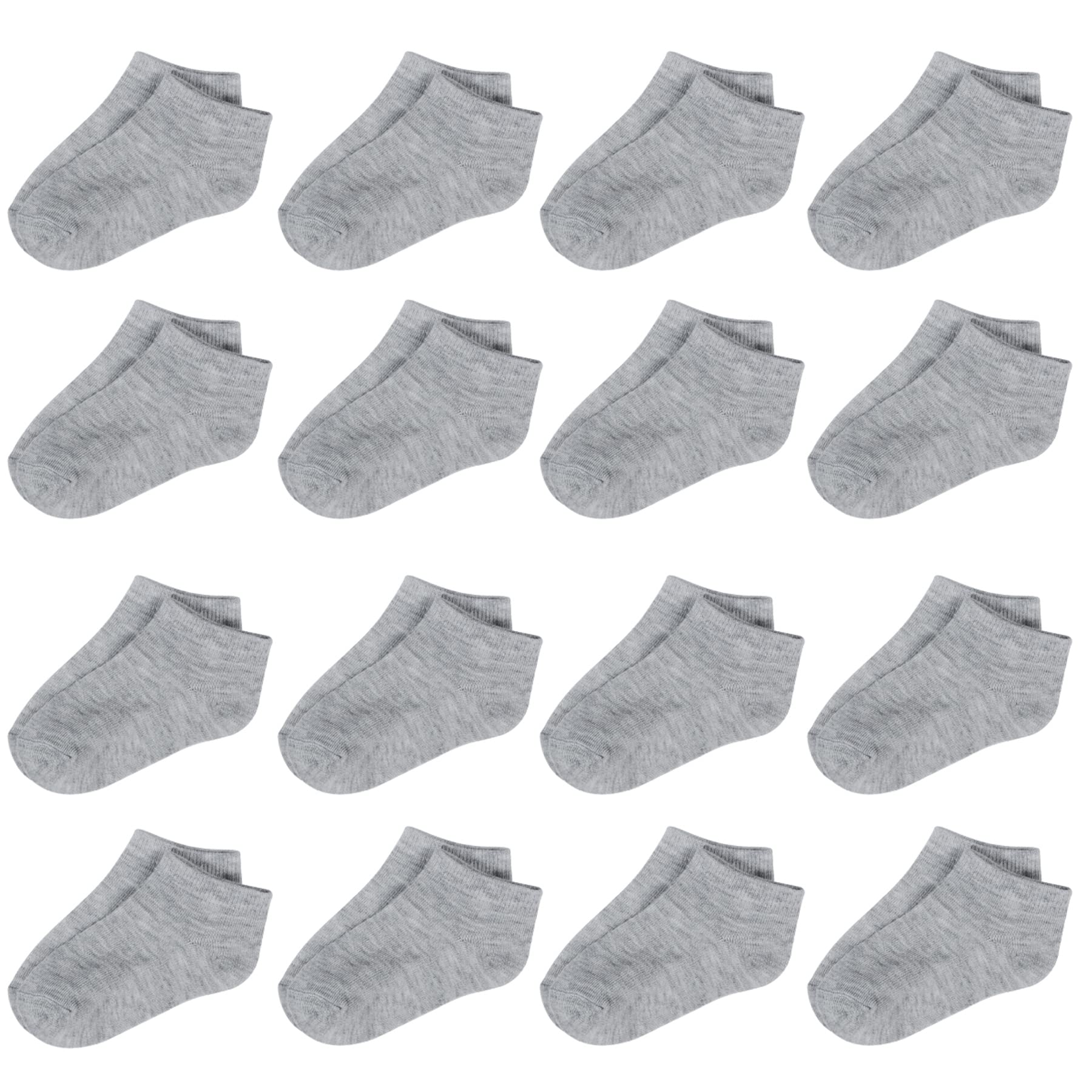 Tenpluszero Toddler Socks-16 Packs Kids Low Cut Ankle Socks Baby Boys Girls Brea