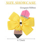 Choicbaby Hair Bows For Girls 5 Inch Yellow Pencil Hair Clips Back To School Hair Bows Clips Ribbon Hair Barrettes With Alligato