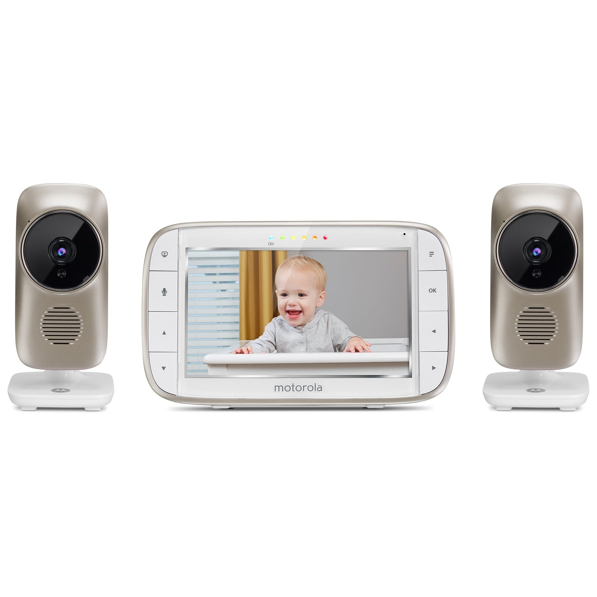 Motorola Mbp845Connect-2 5' Video Baby Monitor With Wi-Fi Viewing, 2 Cameras, Digital Zoom, Two-Way Audio, And Room Temperature