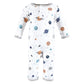 Hudson Baby Unisex Baby Cotton Coveralls, Space, 0-3 Months