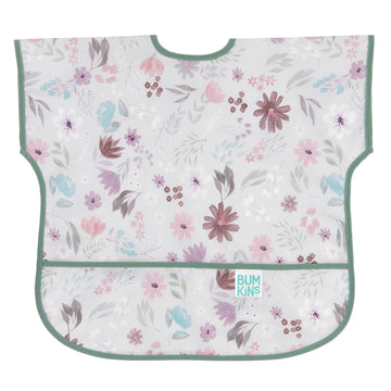 Bumkins Short Sleeve Bib For Girl Or Boy, Toddler And Kids For 1-3 Years, Large Size, Essential Must Have For Junior Children, E