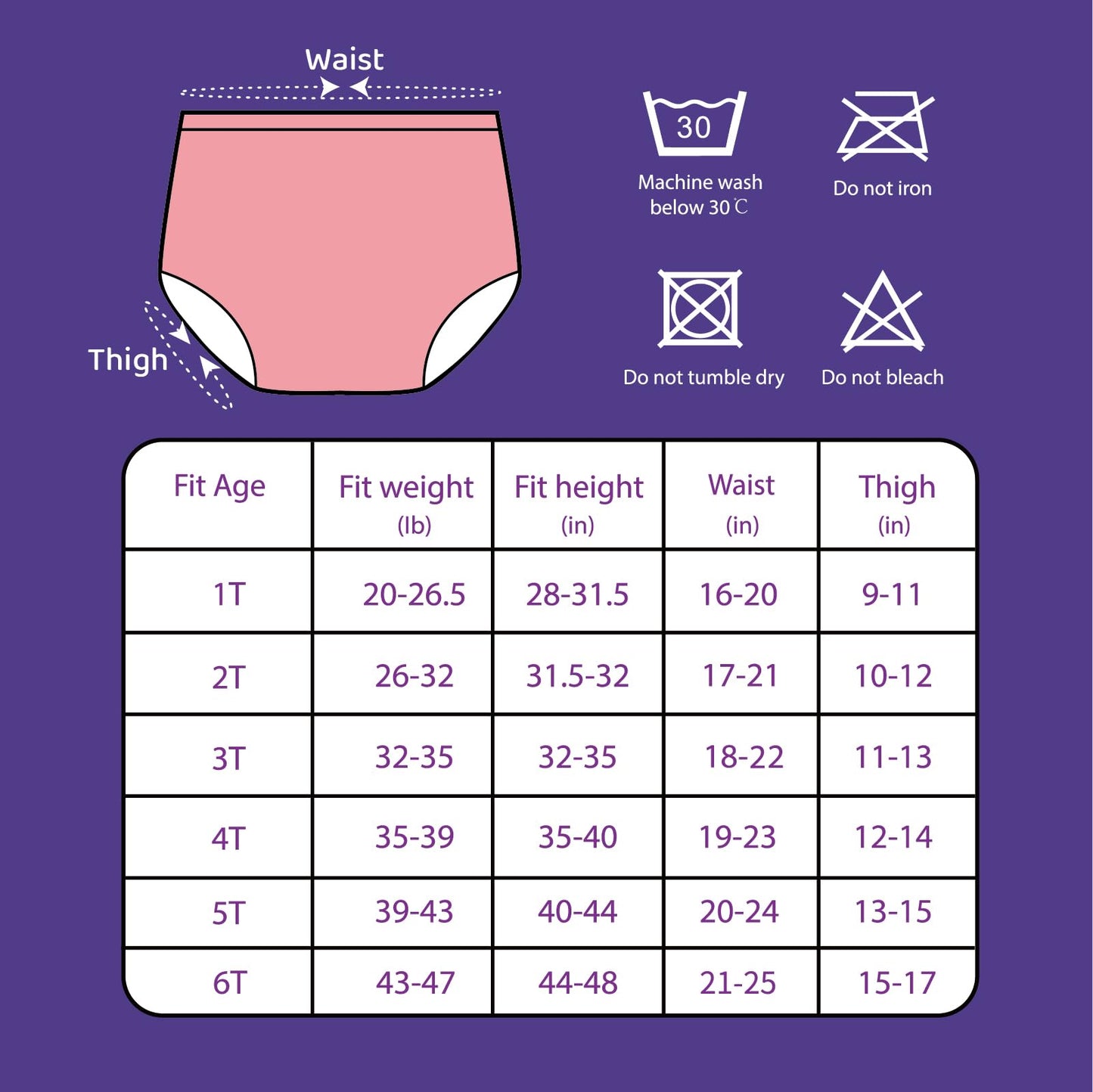 Smulpooti 8 Packs Reusable Plastic Underwear Covers For Potty Training And Waterproof Diaper Cover For Rubber Pants Girls 4T