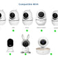 Okemeeo 17.5 Inch Crib Mount For Hellobaby Monitor Hb66/Hb65/Hb248/Anmeate Sm935E, Adjustable Baby Camera Mount No Drill For Pol