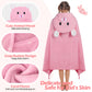 Preboun 2 Pcs Kid Hooded Bath Towel Toddler Towel 27.5 X 55'' Large Hooded Towel For Kids 3-10 Yrs Wrap Bathrobe Boy Girl(Light