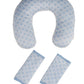 Little Beginnings Infant Neck Roll And Strap Covers Combo Pack, Blue Stars