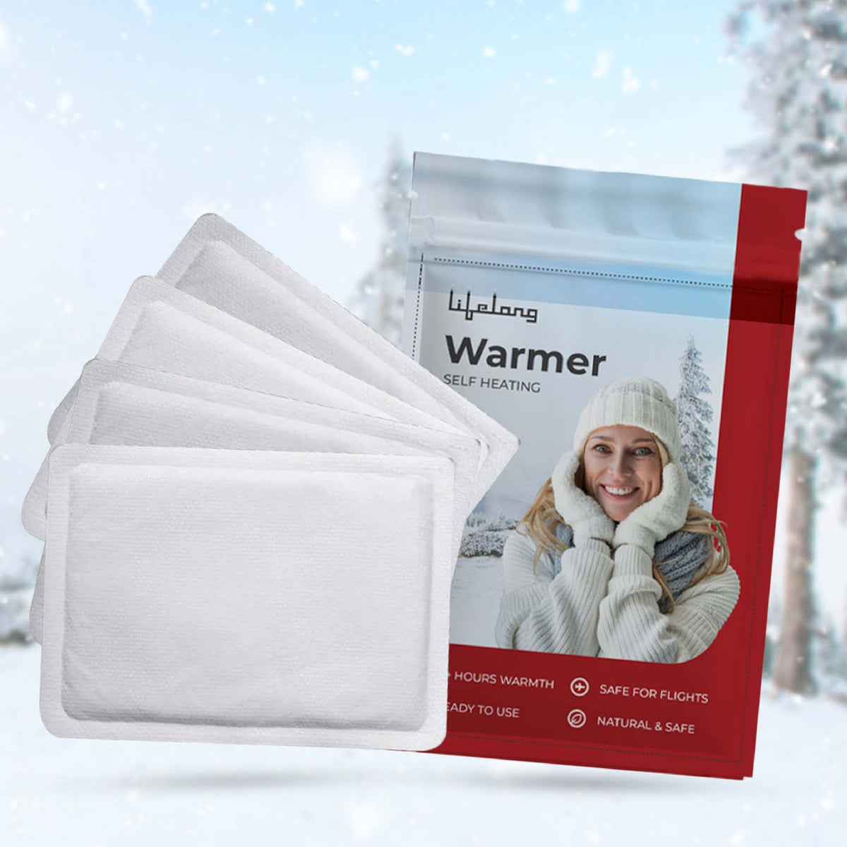Lifelong Body Warmers (Pack Of 4) | Safe & Natural AirActivated Heat Patches For Men & Women | InstantHeat Packs For Travel, C