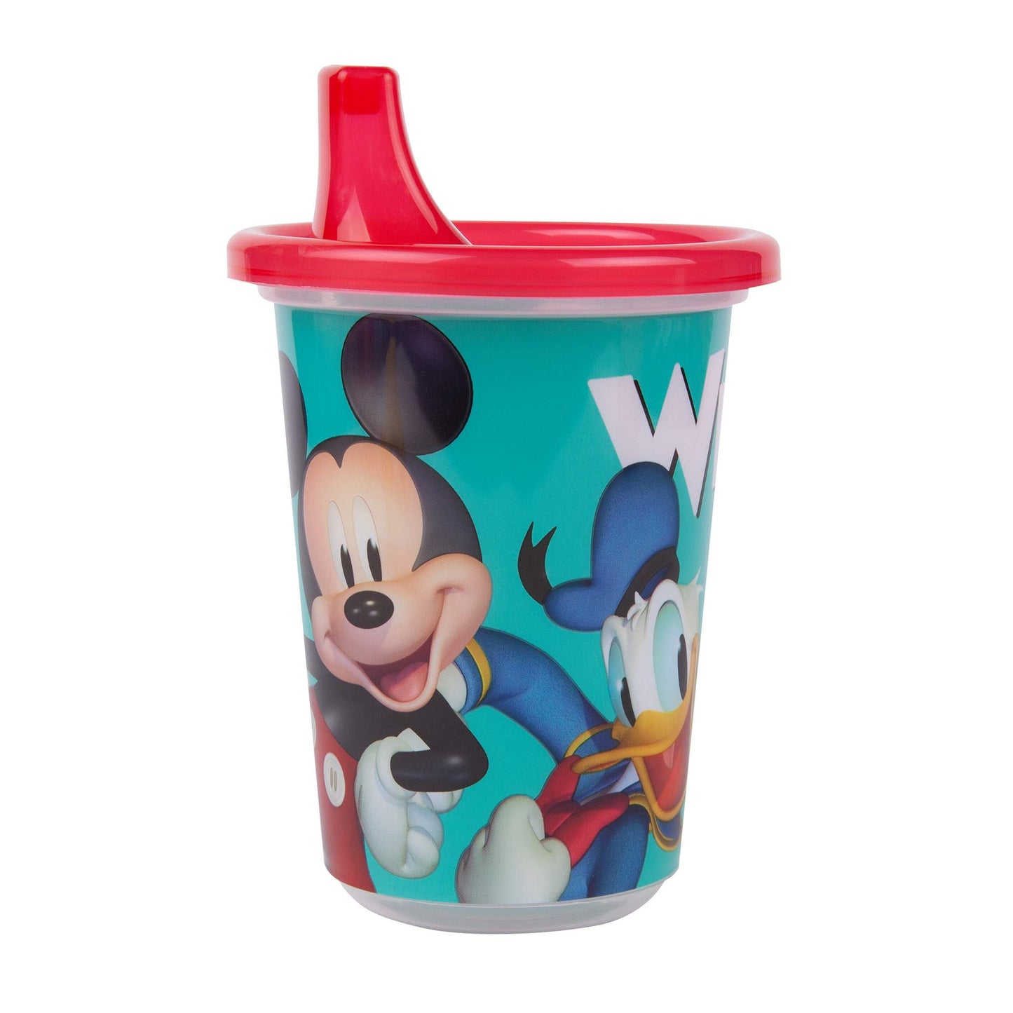 The First Years Take & Toss Disney Mickey Mouse Sippy Cups - Reusable Toddlers Cups With Lids - Kids Party Pack With 2 Travel Ca