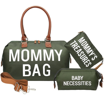 Printe Mommy Bag, Hospital Bag For Labor And Delivery, Large Diaper Bag For Mom Overnight Travel, Waterproof Baby Bag With Pouch