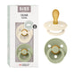 Bibs Pacifiers  Set Of 2 | Pacifier With Symmetrical Nipple | BpaFree Natural Rubber | Made In Denmark | Ivory/Sage, 618 Mont