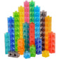 edxeducation Translucent Linking Cubes - Construction Toy for Early Math - Set of 100 - 0.8 Inch - Light Table Toy - Elementary