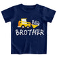 Funnycokid Big Brother Shirt 4T 3T Boys Promoted To Big Brother Bulldozers Construction Digging It Forklift T-Shirt Blue Size 4