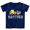 Funnycokid Big Brother Shirt 3T 2T Bulldozers Construction Digging It Forklift Big Bro Short Sleeve Blue Big Brother Toddler T S