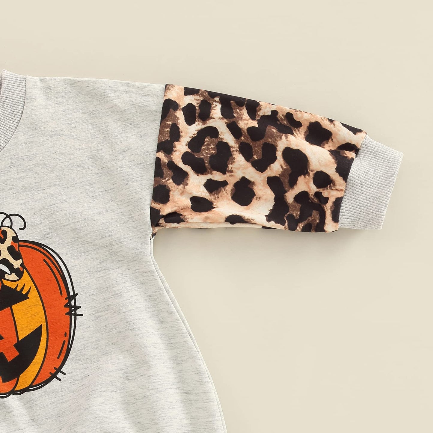 Lamuusaa Newborn Baby Girl Boy Halloween Outfits Long Sleeve Pumpkin Romper Sweatshirt Oversized Sweater Fall Tops