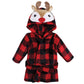 Hudson Baby Unisex Baby Plush Animal Face Bathrobe, Rudolph, 0-9 Months