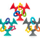 Nuby Silly Three Prong Interactive Suction Toy with Colorful Rings, Red