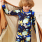 Babee Reshinee Bamboo Viscose Toddler Pajamas Boys Girls Kids Baby 2Pcs Long-Sleeve Pyjamas Set 3-4T Astronaut Snug Fit Sleepwea