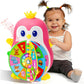 Toys for 1 Year Old Girl, Musical Penguin Learning Toy for Toddlers 1-3, Interactive Educational Toy with Lights & Sounds, First