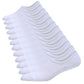 Mens No Show Socks Cotton Low Cut Ankle Short Casual Socks Men With Grips, White,6 Pairs, 610