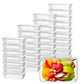 Bokon 360 Pcs Plastic Meal Prep Container With Lid Disposable Clear Lunch Containers Stackable Food Storage Container Box Spill 