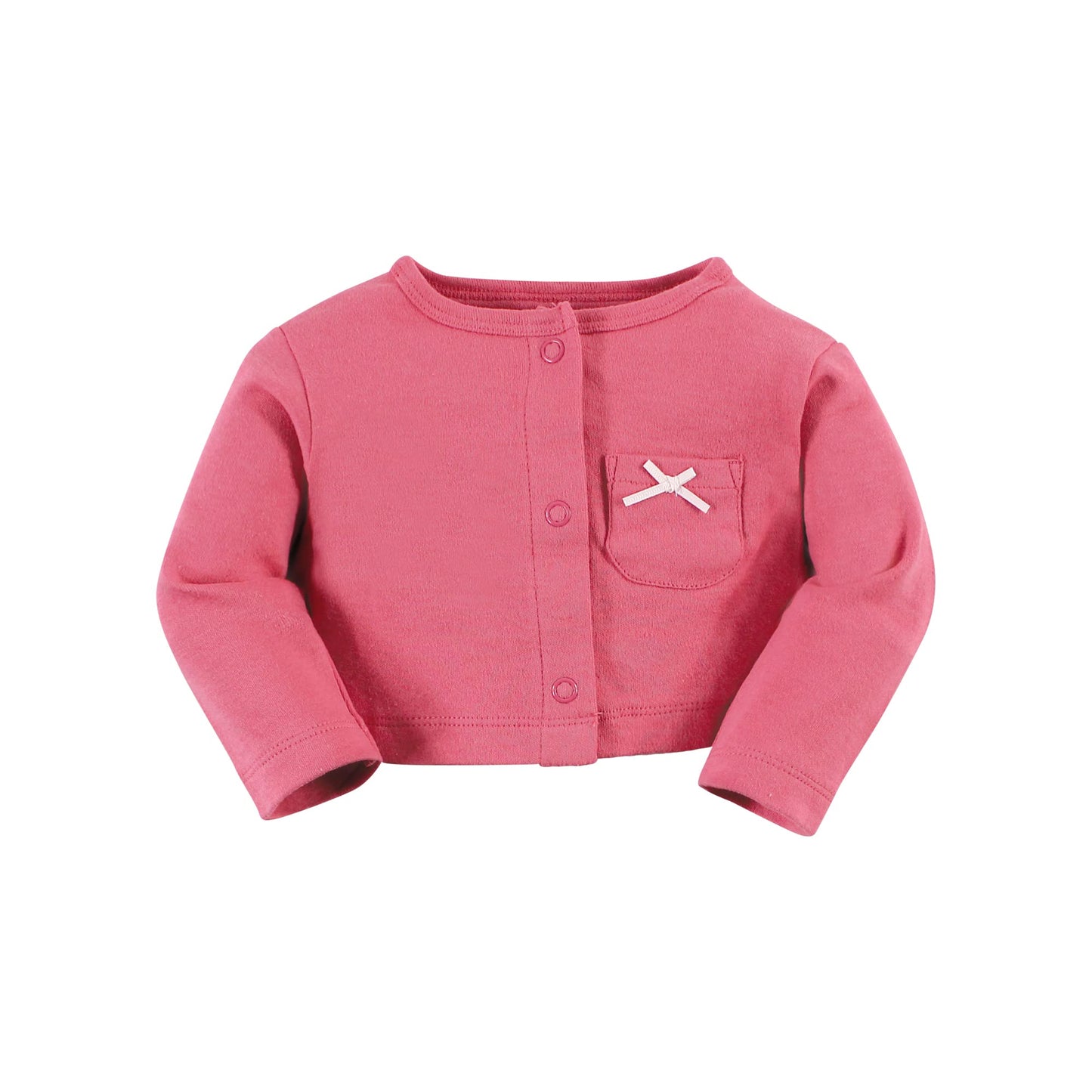 Hudson Baby Baby Girls' Cotton Dress And Cardigan Set, Blush Rose, 3-6 Months