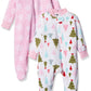 Hudson Baby Unisex Baby Fleece Sleep And Play, Sparkle Trees, 0-3 Months Us