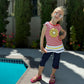 Lukycild Baby Girls Summer Clothes Casual Clothing Suit Short Sleeve Striped T-Shirt +Pants