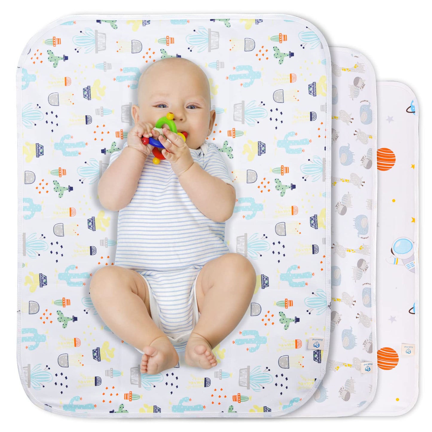 Baby Diaper Changing Pad Waterproof Portable Changing Pad 3 Pack Washable Mattress Pad Reusable Under Pads Changing Pad Liners F
