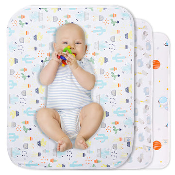 Baby Diaper Changing Pad Waterproof Portable Changing Pad 3 Pack Washable Mattress Pad Reusable Under Pads Changing Pad Liners F