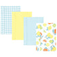 Hudson Baby Unisex Baby Cotton Flannel Burp Cloths, Citrus Mint, One Size