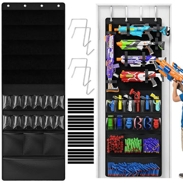 PATPAT Over Door Wall Storage Organizer 60x170CM, 20Pcs Fastener Straps