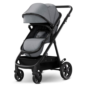Mompush Meteor2 Baby Stroller 2-In-1 With Bassinet Mode, Compatible With Infant Car Seat Adapter Included, Full-Size Bassinet St