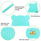 M Moacc Toddlers Non-Slip Silicone Placemat Cute Bear Kids Placemats Washable Dining Table Food Mat For Children Baby,Mint Green