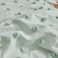 4 Piece Tufted Dots Toddler Bedding Set Solid Green Jacquard Pom Pom Tufts, Soft And Embroidery Shabby Chic Boho Design For Baby
