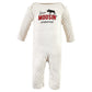 Hudson Baby Girls Unisex Cotton Coveralls, Winter Moose, 3-6 Months, Winter Moose, 3-6 Months Us