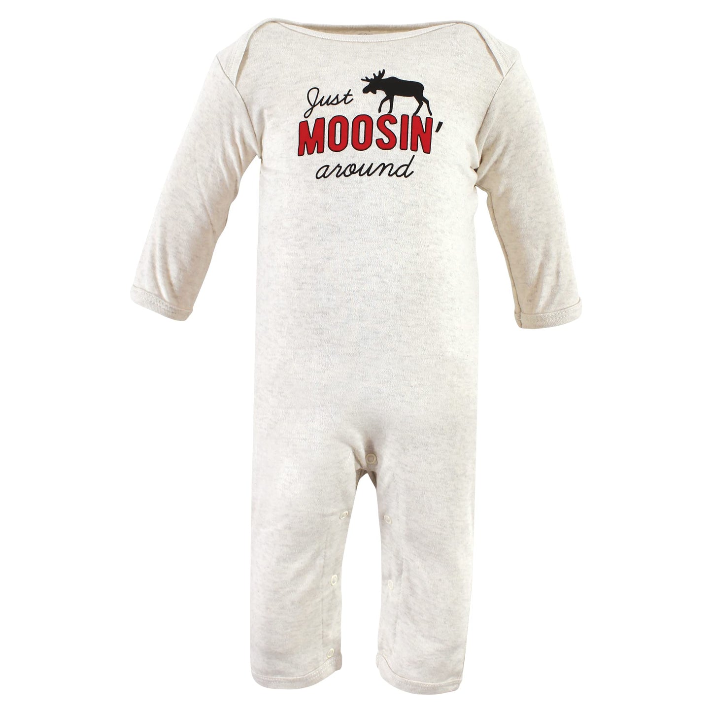 Hudson Baby Girls Unisex Cotton Coveralls, Winter Moose, 3-6 Months, Winter Moose, 3-6 Months Us