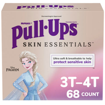 Pull-Ups Girls' Skin Essentials Potty Training Pants, Training Underwear, 3T-4T (32-40 Lbs), 68 Ct