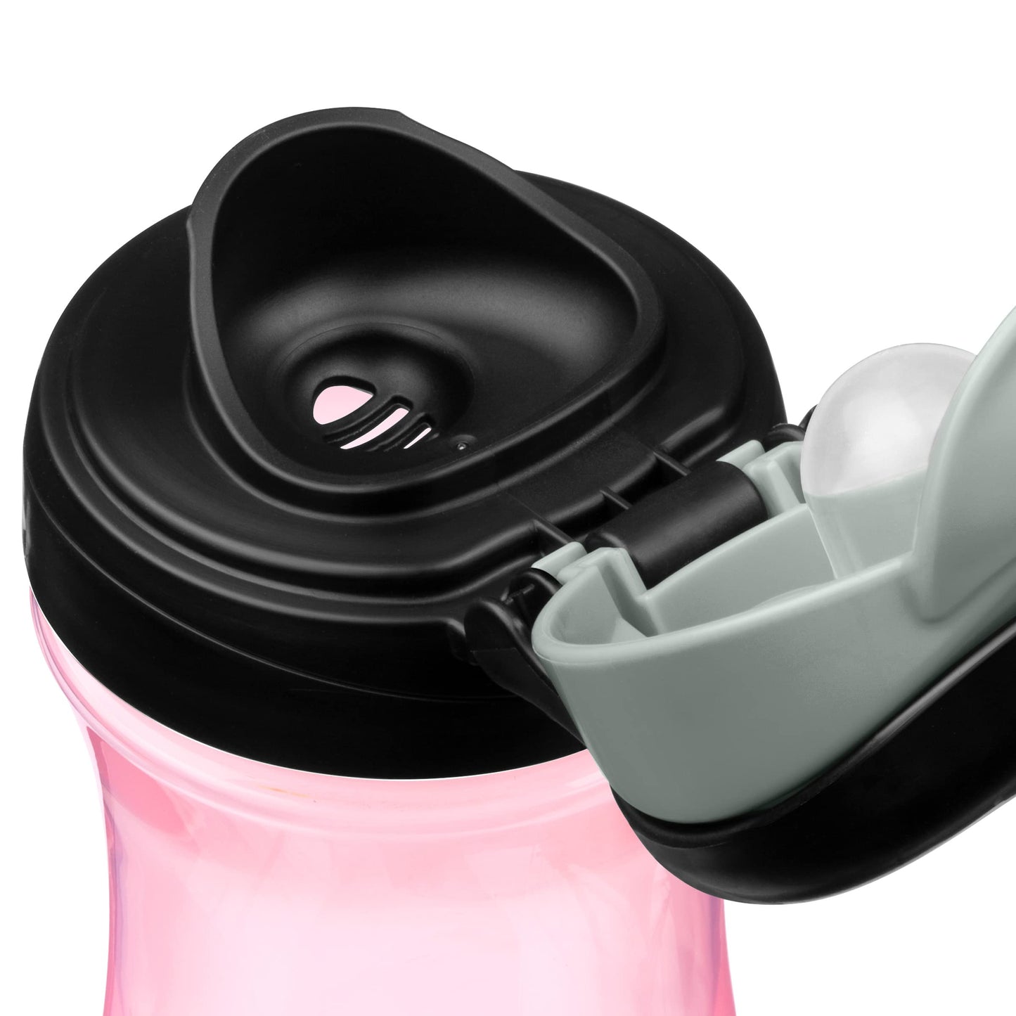 Chicco My Tumbler Open Rim Water Bottle With Free-Flow Spout 12Oz.| Spill Proof When Lid Is Closed | Flip-Up Carry Handle | Top-
