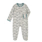 Aablexema Baby Footie Pajama With Mitten Cuffs, Double Zipper Infant Cotton Clothes Sleeper Pjs, Footed Sleep Play(Car Style,6-9