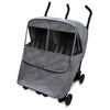 Manito Melange Twin/Double Stroller Weather Shield/Stroller Cover, Water-Repellent, Weather Protection for Rain, Snow, Wind & Co