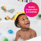 Edushape Magic Creations Foam Sticker Imaginative Bath Tub Activity Play Set, Road Construction