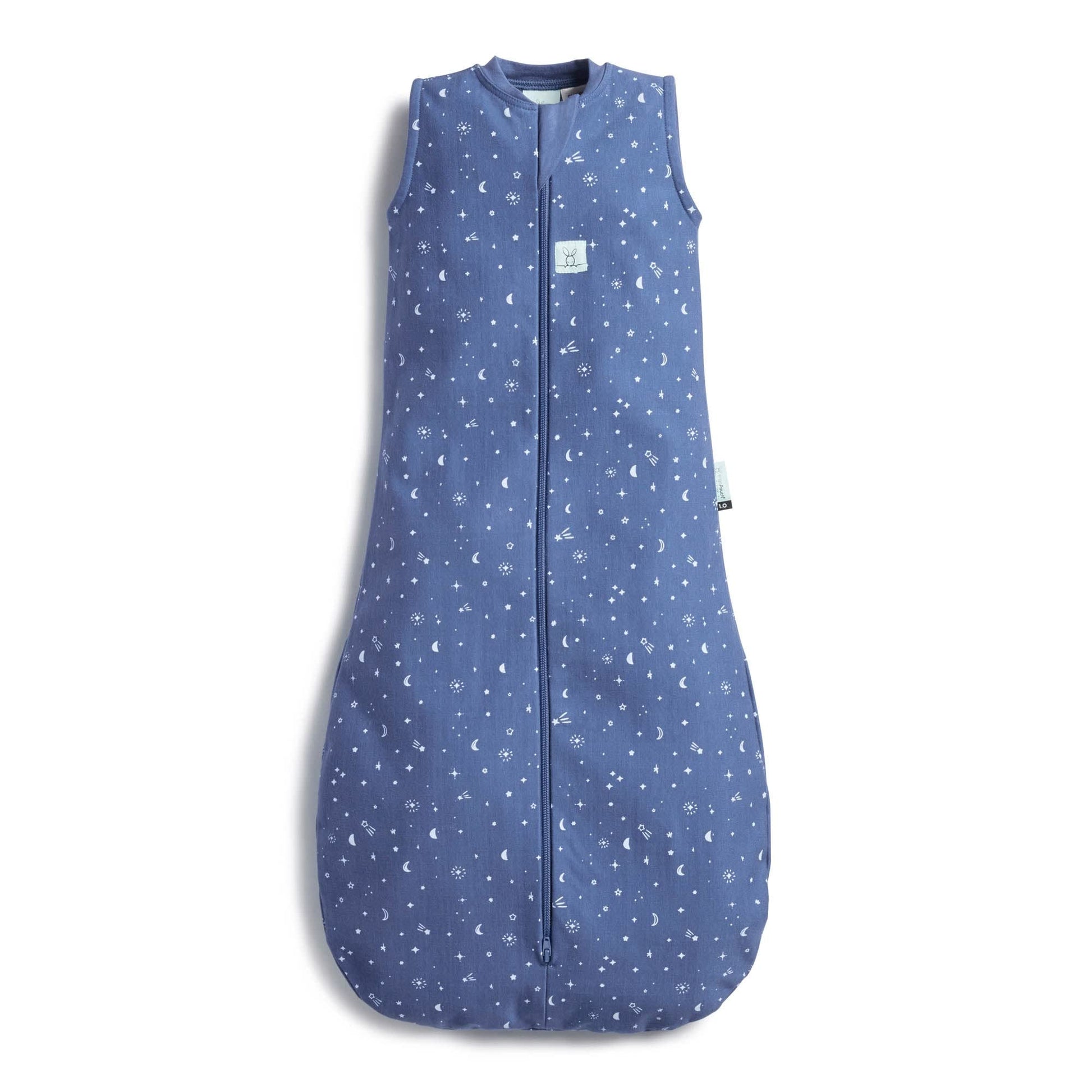 ergoPouch 0.2 Tog Jersey Sleeping Bag - Arms-Out Baby Sleep Sack - Soft, Breathable & Comfortable (8-24 Months, Night Sky)