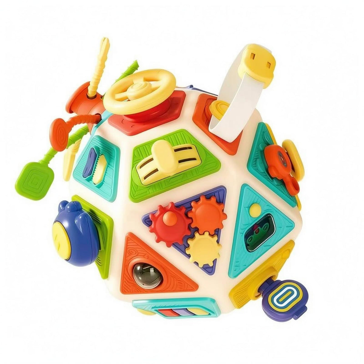 Apirily 22In1 Polyhedron Activity Toy HandsOn Multisided Baby Activity Toy Rotating Interactive Sensory Ball Fine Movement Sk