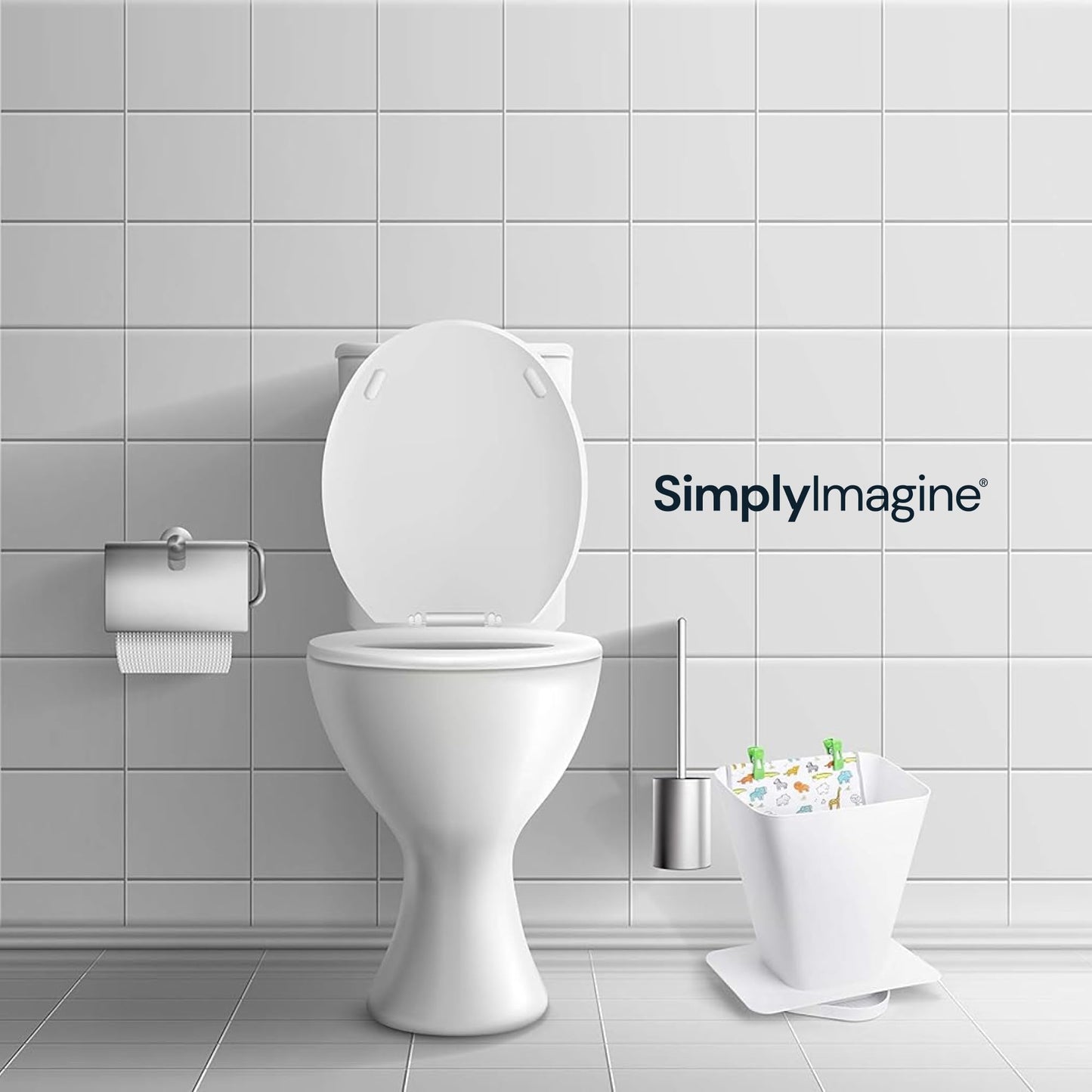 SimplyImagine SprayStand - Cloth Diaper Sprayer Splatter Shield - Contains Spray and Debris When Rinsing Cloth Diapers, Clothing