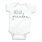 Bump And Beyond Designs Baby-Boys Hello Grandma Surprise Pregnancy Announcement Leotard To Grandma White, 0-3 Months