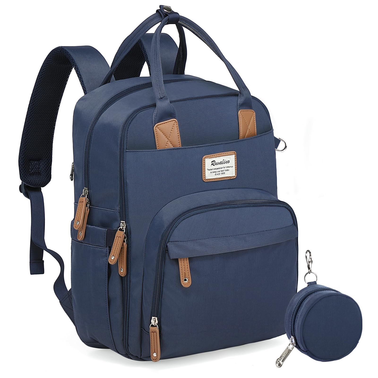 RUVALINO Diaper Bag Backpack, Multifunction Travel Back Pack Maternity Baby Changing Bags, Diaper Changing Totes, Waterproof and