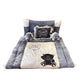 Pinks And Blues Full Sleeping Baby Bedding Set With Two Bear Shape Side Pillows (048 Months) (Grey Offwhite)