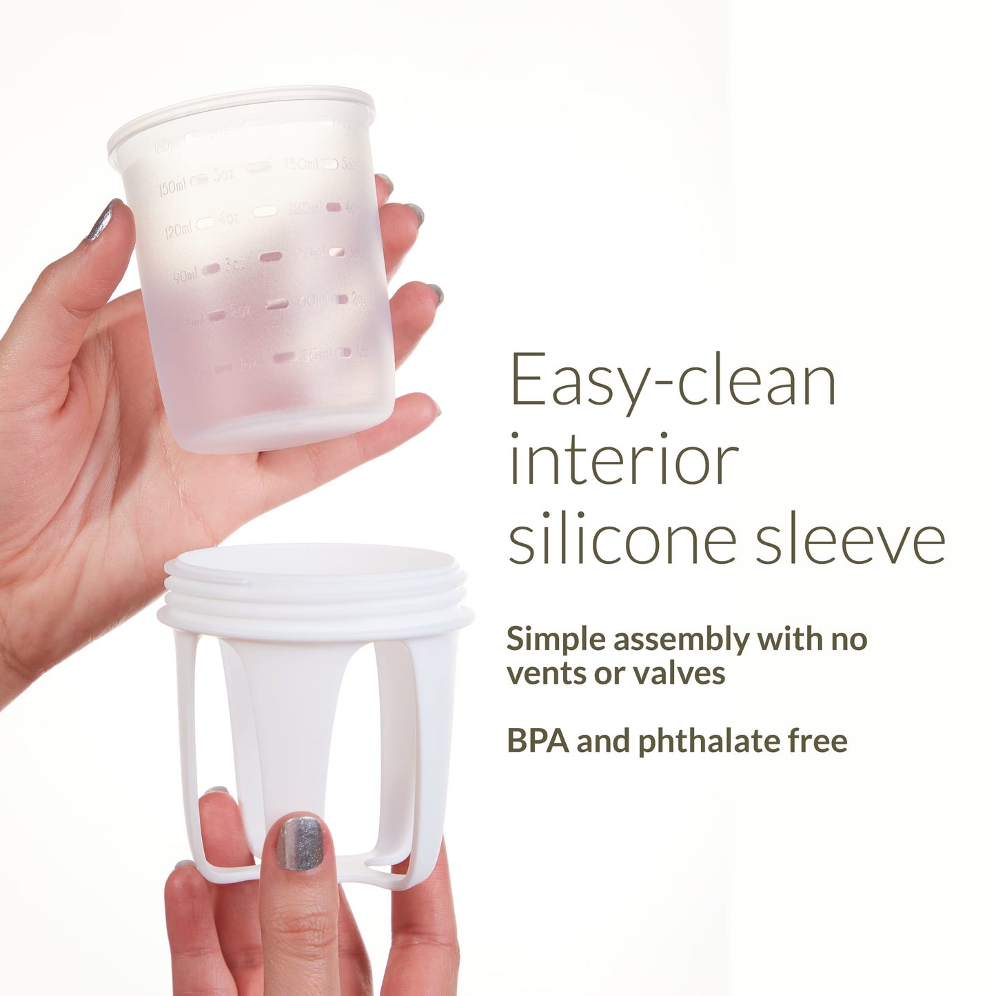 Kiinde Active Latch Silicone Baby Bottle, Anti Colic, Leak Proof, Easy To Clean, Includes 2 Medium Flow Active Latch Nipples Wit